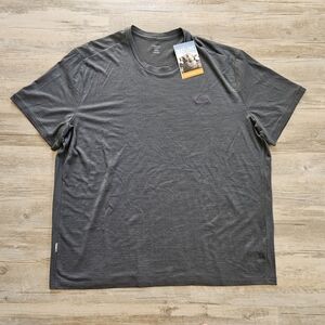 NWT Icebreaker Men's Tech T Lite SS Merino Wool Charcoal T Shirt XXXL